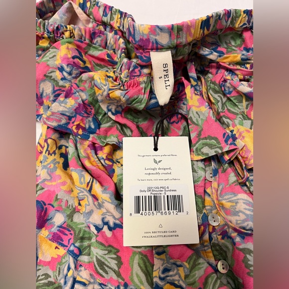 NWT Spell Dolly Off Shoulder Dress SMALL (S) - Picture 11 of 12
